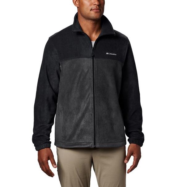 Columbia Steens Mountain 2.0 Fleece Jacket Black Grey For Men's NZ52410 New Zealand